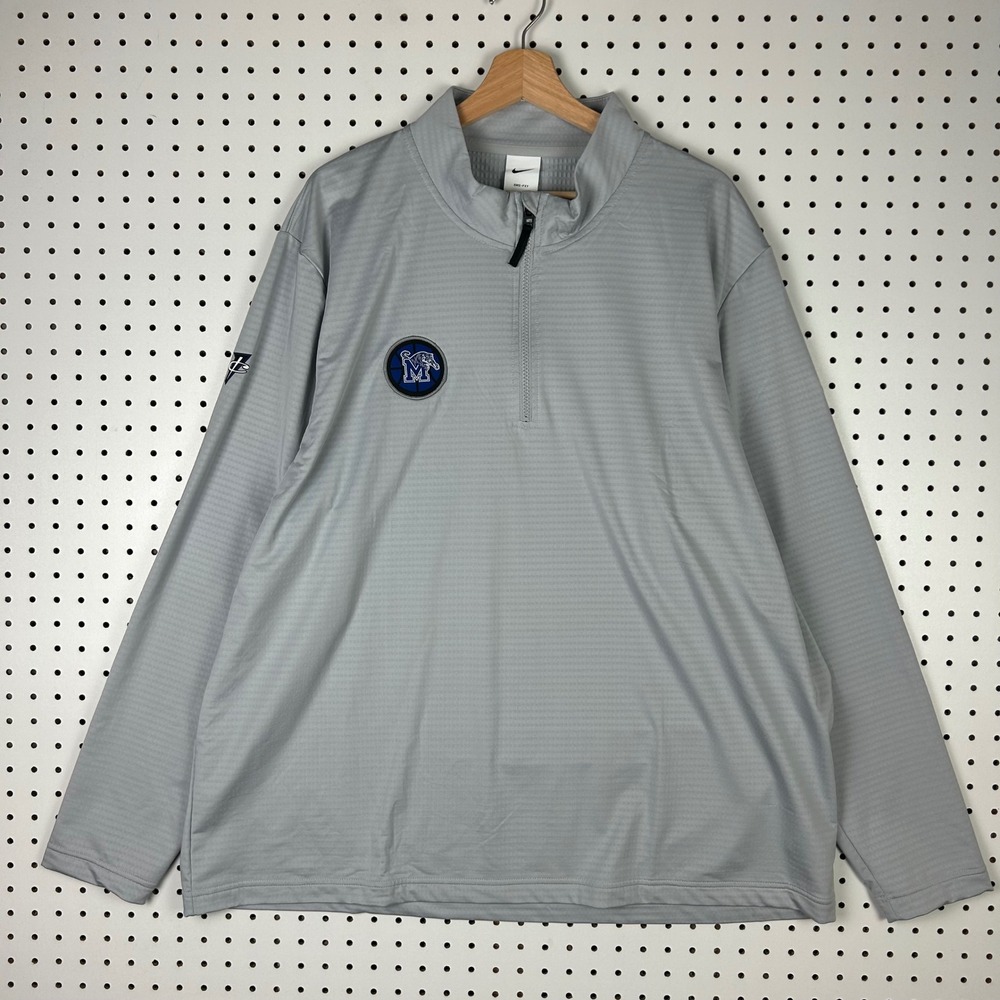 Nike Memphis Tigers Basketball 1 Cent Quarter Zip 3XL Grey Sideline Coach Penny